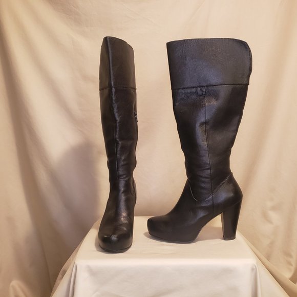 Steve Madden Knee Length Leather Boots - Picture 5 of 11